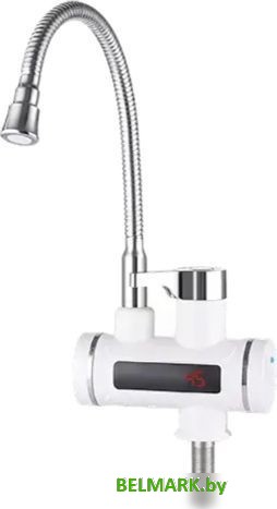 Проточный электрический водонагреватель-кран Unipump BEF-001-02 с дисплеем и гибким изливом - фото