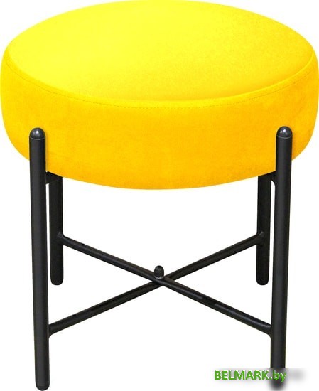 Пуфик Sheffilton SHT-B4 (желтый/черный муар) - фото
