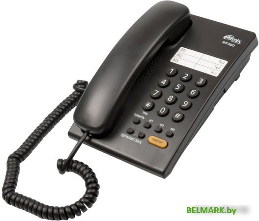 Проводной телефон Ritmix RT-330 (черный) - фото