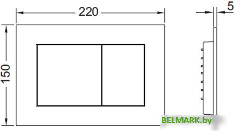 Панель смыва Tece Now 9240401 (хром глянцевый) - фото2