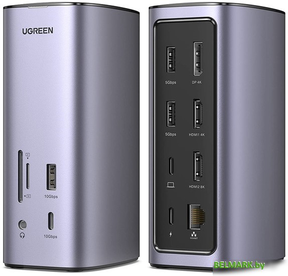 Док-станция Ugreen USB C Triple Display Docking Station 12-in-1 90325 - фото
