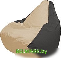 Кресло-мешок Flagman Груша Супер Мега 4XL Г5.1-134 (светло-бежевый/тёмно-серый) - фото