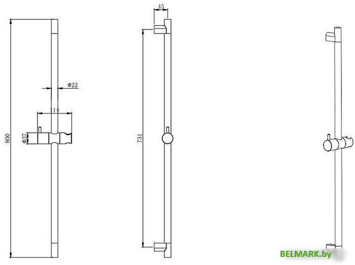 Держатель душевой лейки Aquatek AQ2000MB - фото2