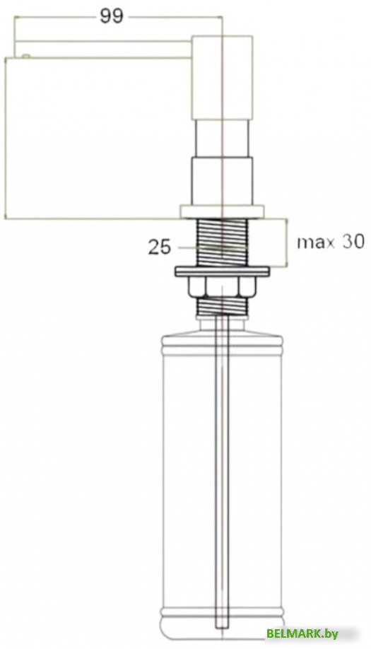 Дозатор для жидкого мыла Kern F022 Black - фото2
