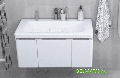 Акватон Тумба под умывальник Шерилл 85 (белый глянец) - фото