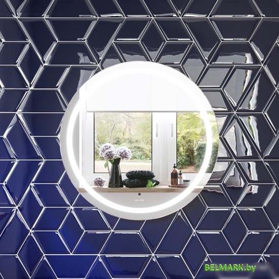 AM.PM Круглое зеркало с контурной LED-подсветкой M85AMOX0651WG - фото