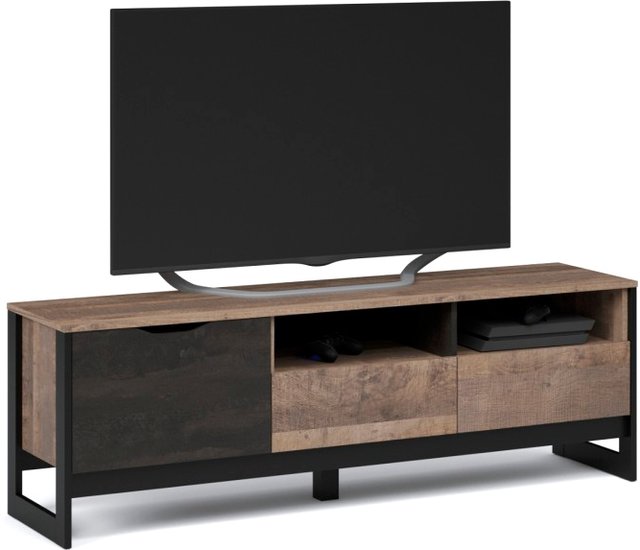 Тумба Империал Стокгольм ТВ (дуб гранж песочный/железный камень) - фото