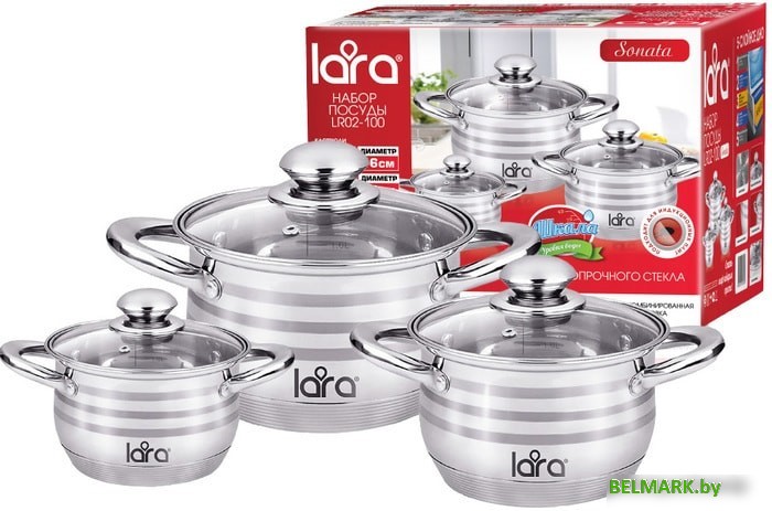 Набор кастрюль Lara LR02-100 - фото