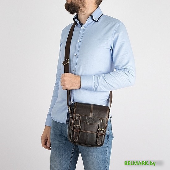 Сумка через плечо Poshete 196-3490-DBW (коричневый) - фото2