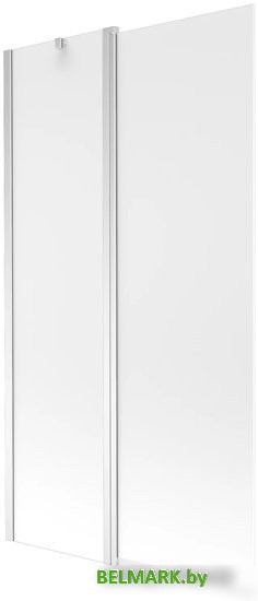 Стеклянная шторка для ванны Mexen Flip Chrome Matt 100 - фото