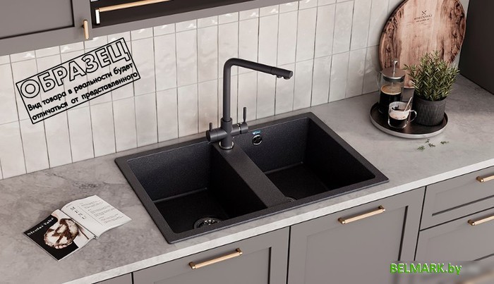 Кухонная мойка Ulgran U-608 (328 бежевый) - фото2