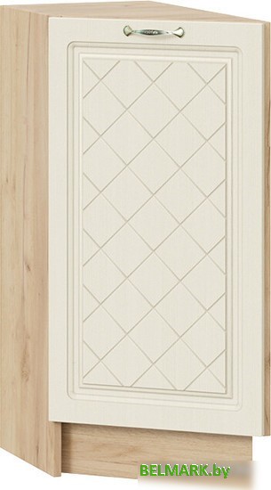 Шкаф напольный Трия Бьянка 1Н3Т (дуб крафт золотой/дуб ваниль) - фото