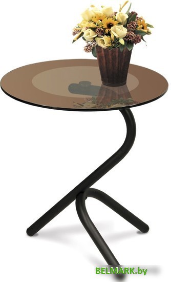 Журнальный столик Мебелик Дуэт 5 (черный/тонированный) - фото