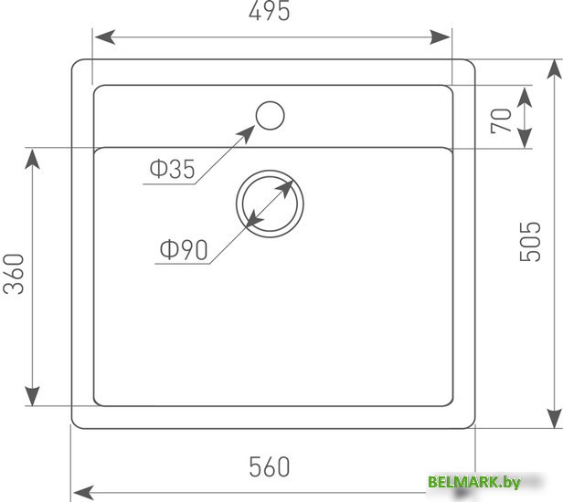 Кухонная мойка Zigmund & Shtain Platz 560 (молодое шампанское) - фото2