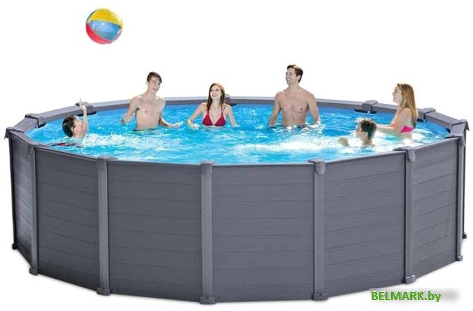 Каркасный бассейн Intex Graphite Gray Panel 26384 (478х124) - фото2