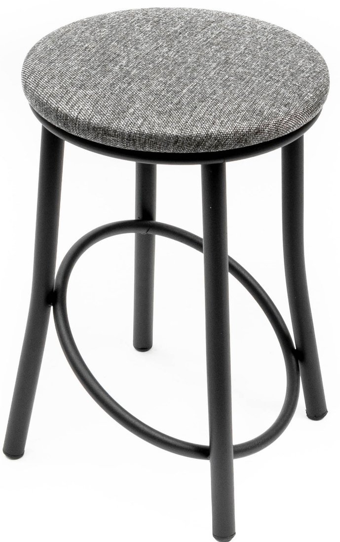 Табурет ВВР Сфера (серый/черный, экокожа) - фото