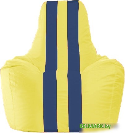 Кресло-мешок Flagman Спортинг С1.1-451 (желтый/темно-синий) - фото