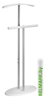 Стойка для одежды Мебелик Костюмная Дэви 2 (металлик/белый) - фото