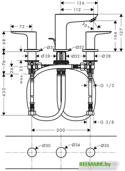 Смеситель Hansgrohe Talis E 71733340 - фото2
