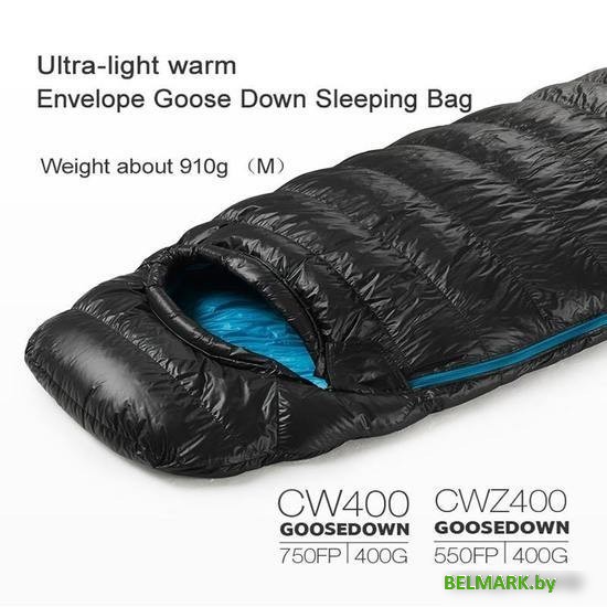 Спальный мешок Naturehike CW400 NH18C400-D (L, черный) - фото2