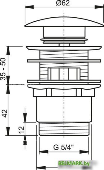 Донный клапан Alcaplast A390 - фото2