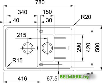 Кухонная мойка Franke BFG 651-78 (сахара) - фото2