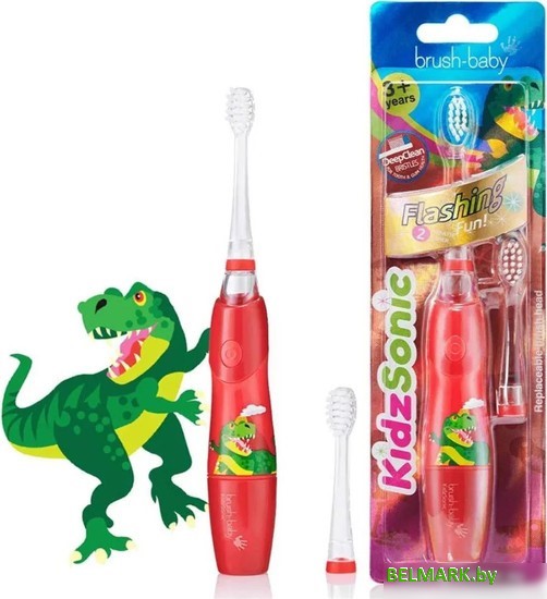 Электрическая зубная щетка Brush-Baby KidzSonic Dinosaur - фото