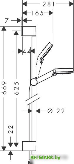 Душевой гарнитур Hansgrohe Crometta Vario [26532400] - фото2