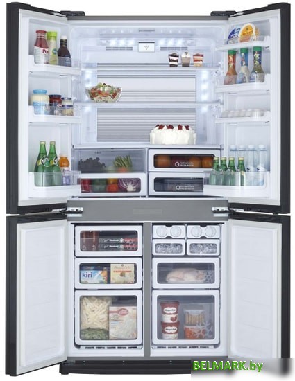 Четырёхдверный холодильник Sharp SJEX93PSL - фото2