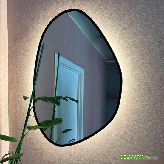 Зеркало eMZe 55x80 LED.UV.NF.55.80.CHE.SW.4K (черный УФ-окантовкой и подсветкой) - фото2