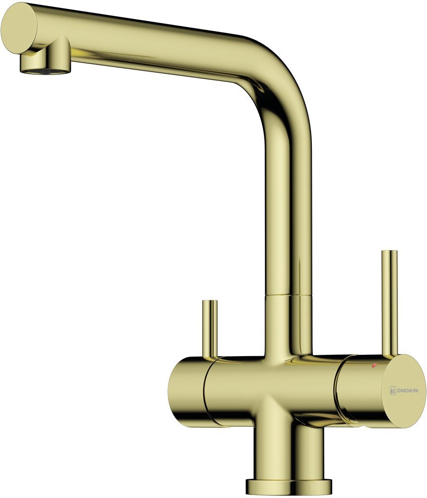 Смеситель Omoikiri Takamatsu-LG (светлое золото) - фото